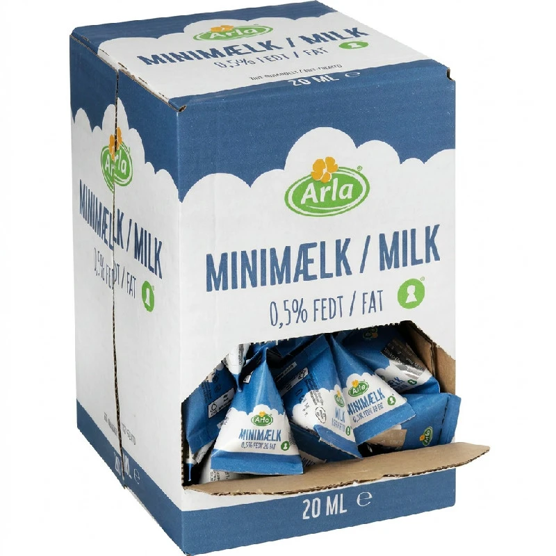 Kaffemælk, Mini 0,5% (100x20ml) 99955 by Eclat color Sort