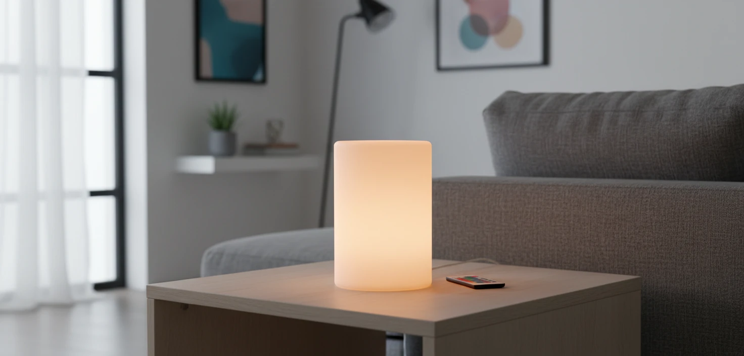 Bordlampe med farveskiftende LED inkl. fjernbetjening 2400340 by Koop color Multi