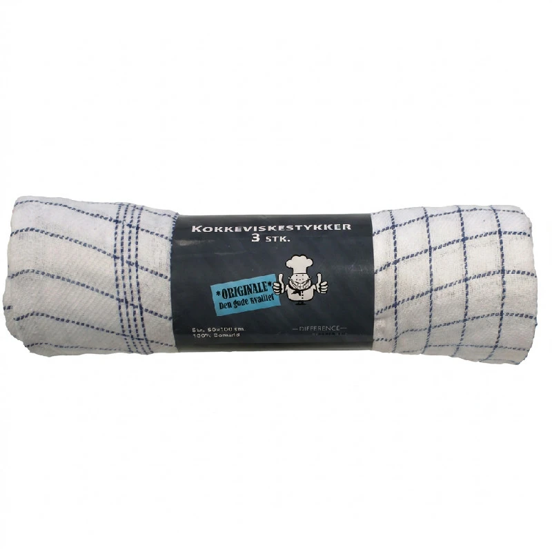 Kokkeviskestykke 3-pk. Str 50cm x 100cm 4020372  color Sort