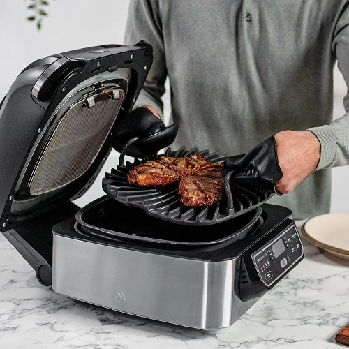 Ninja Foodi Health Grill & Air Fryer, 1750W, 5 Programmer 100-AG301EU by Ninja color Sort/grå