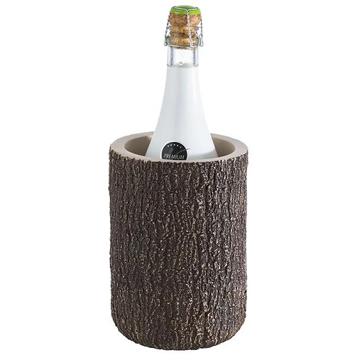 Flaskeholder Ø 13cm, H 18,5cm, beton 11136094  color Brun/grå