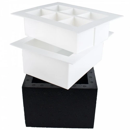 Isterningebakke til klare isterninger - 5x5x5cm 8590BS by PRIME BAR color Sort