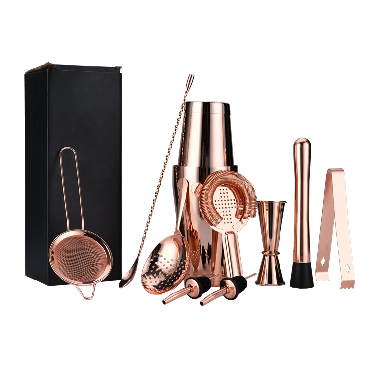 Cocktailshaker sæt med 11 dele - Kobber CG-TJ16 by Barlife color Kobber