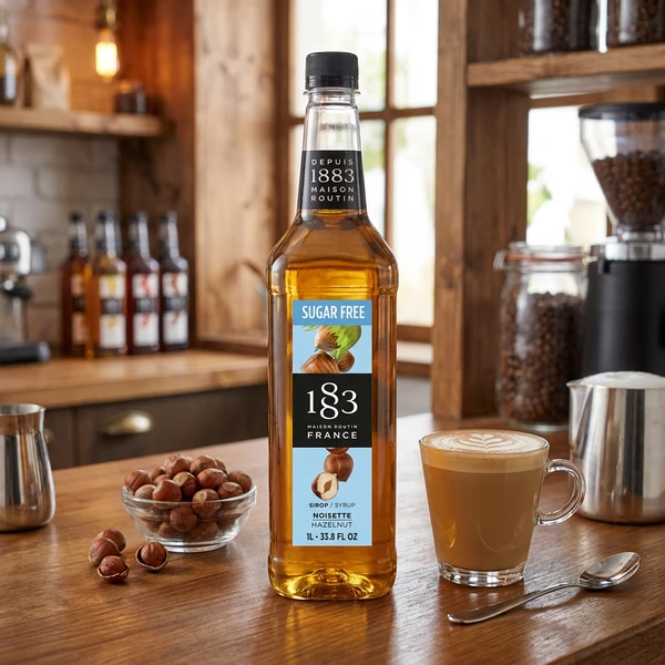 1883 Sukkerfri Hasselnød  Sirup PET 17-4391 by 1883 color Sort