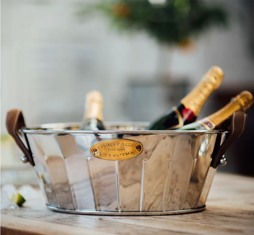 Heritage Læder Håndteret Champagne Bad 7412OVL-LH by Culinary Concepts color Sort