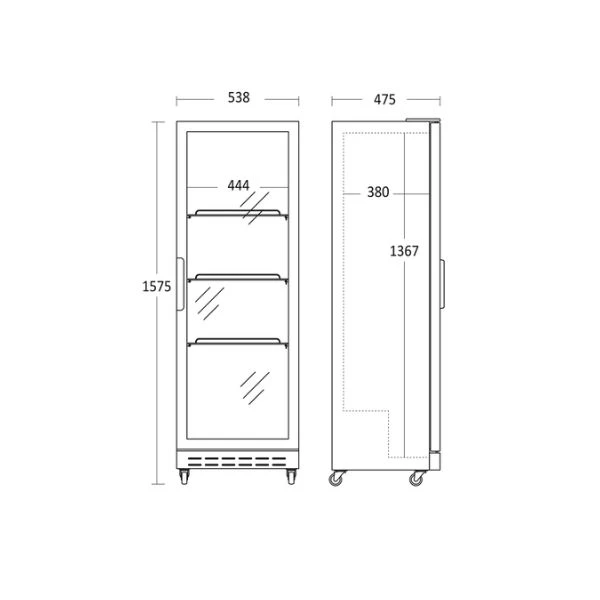 Display køleskab - SD 181 BE - Scandomestic 26310181BE10000 by Scandomestic color Sort