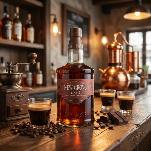 New Grove Café Kaffelikør 26% 70 cl 9084332 by New Grove color Sort
