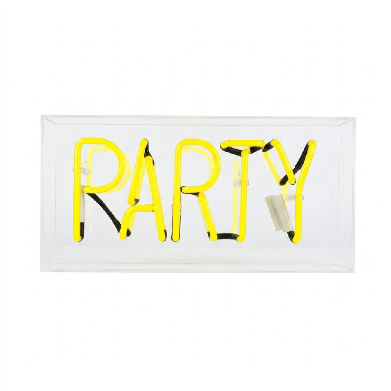 Neon Party Bar LED skilt Gul 33634 by Drink color Sort