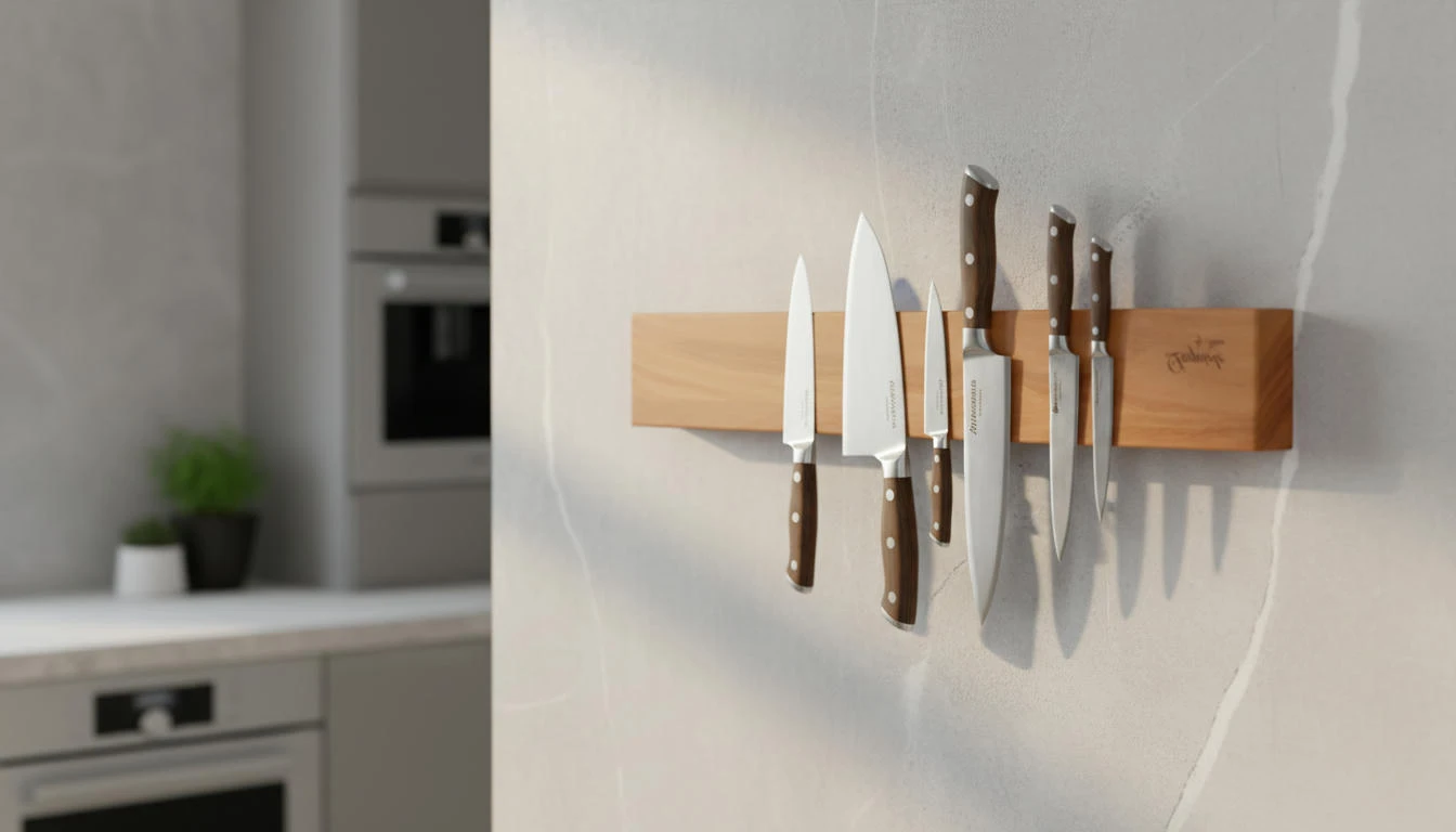 Laguiole By Hâws Magnetisk Knivblok til vægge - Olive Wood 30-LGMBO by Laguiole By Hâws color Sort