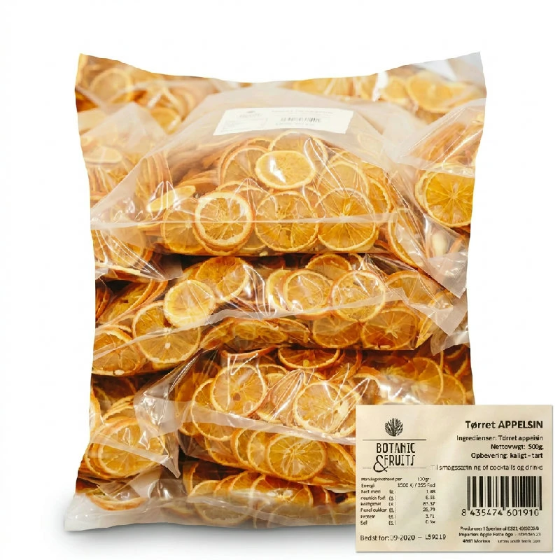 Tørret appelsin 500 g | 250 stk (ca) ATBULK1 by BOTANICALS color Sort