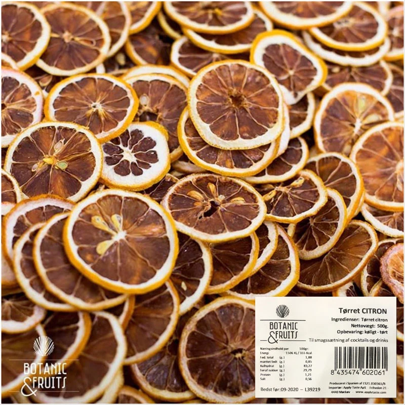 Tørret citron 500 g | 320 stk (ca) ATBULK4 by BOTANICALS color Sort
