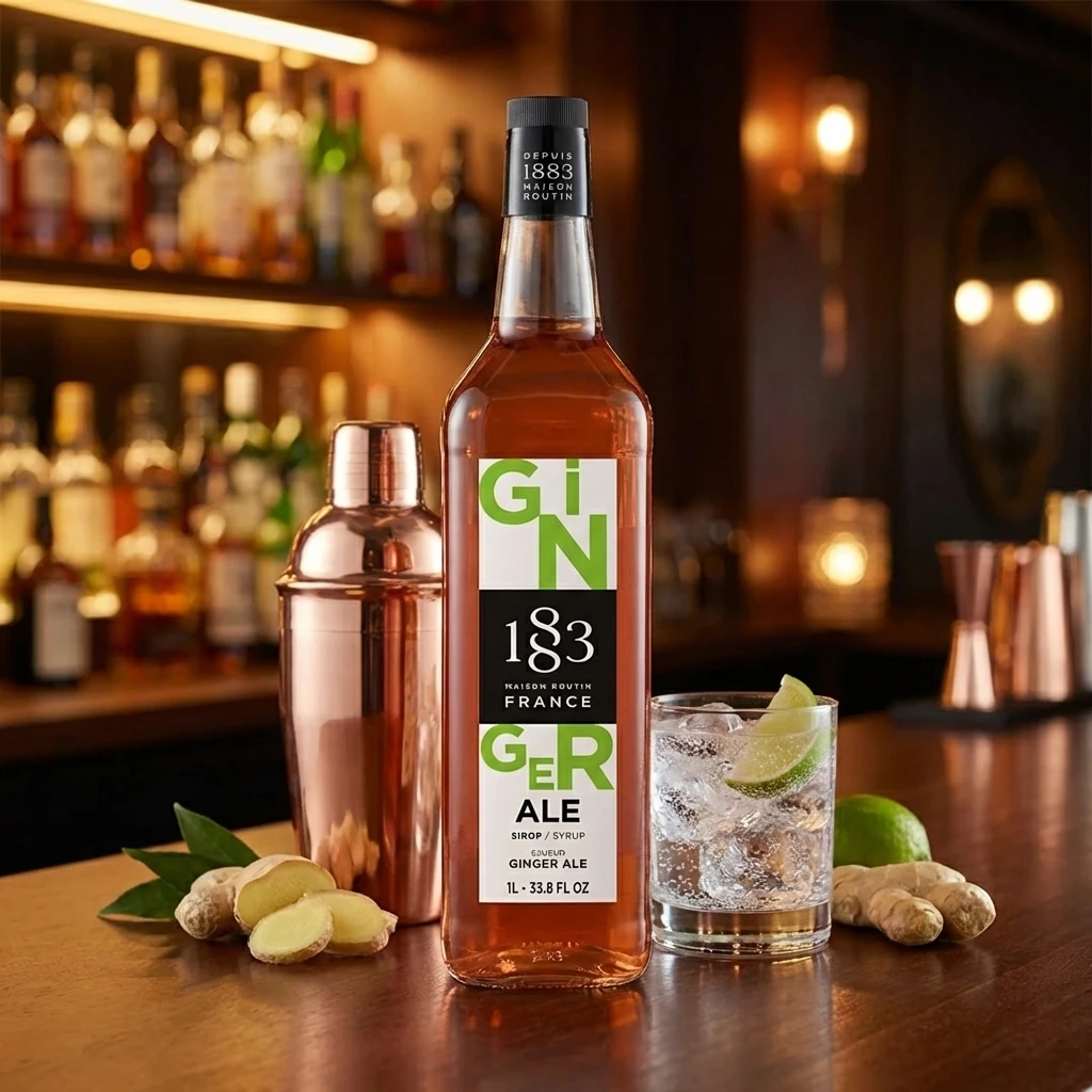 1883 GINGER ALE Mixer Sirup 100 cl 17-6184  color Sort