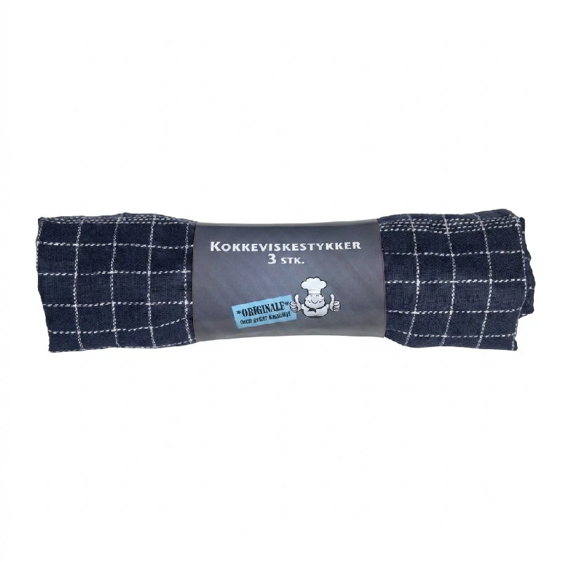 Viskestykke Mørkeblå 3-pak 50x70 cm 4020359  color Mørkeblå