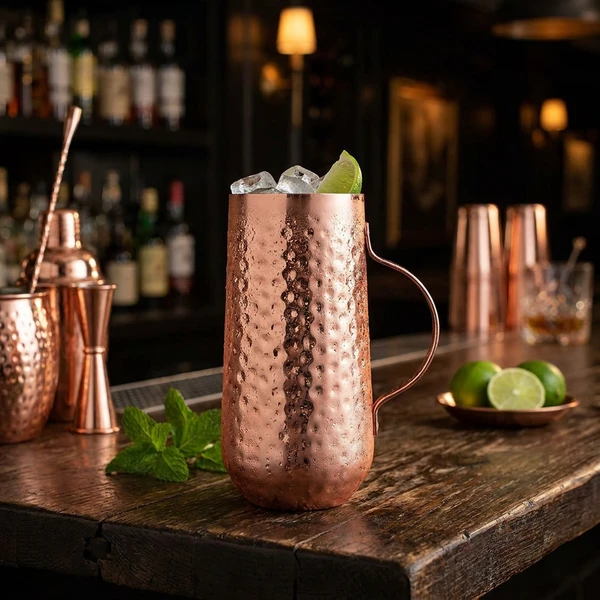 Højt Moscow Mule hammered krus Kobber BTBL3981 by Beaumont color Sort