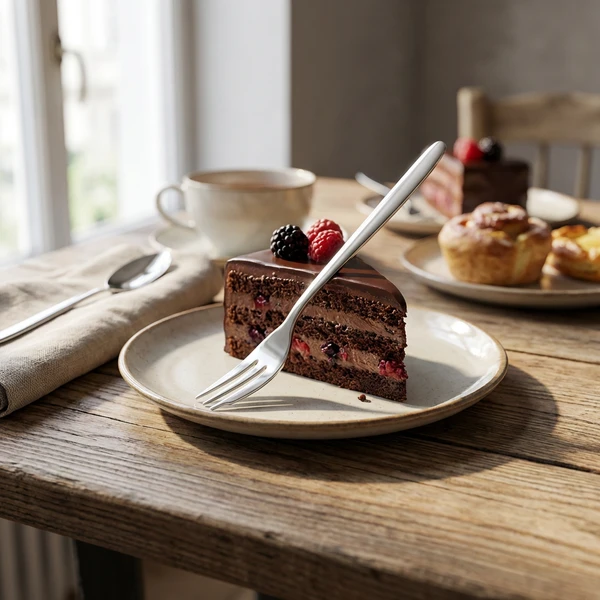 Kagegaffel Andorra - 141 mm 13193101 by Andorra color Sølv