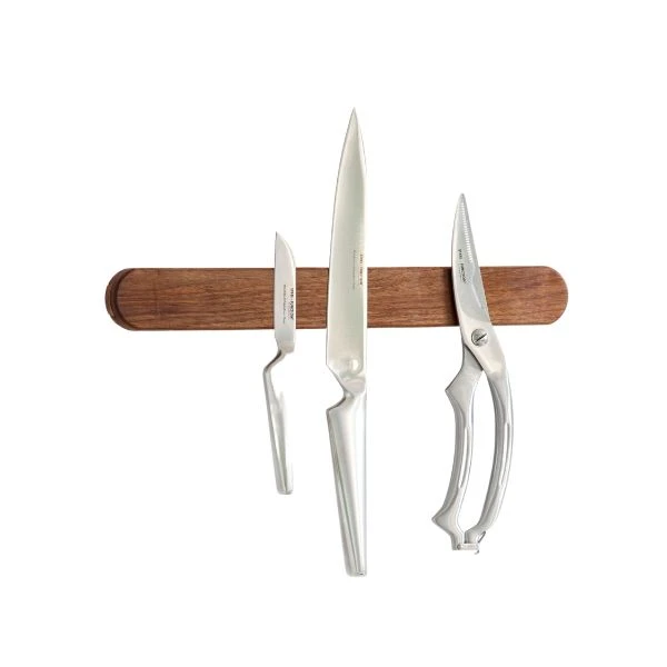Knivmagnet - Lille - Valnød - 35x4,5x2 cm ST52356 by Steel-Function color Sort