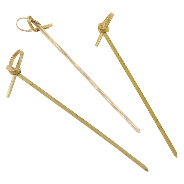 Bambus-løkkespyd 12 cm (100 stk) BMBLS12 by Genware color Sort