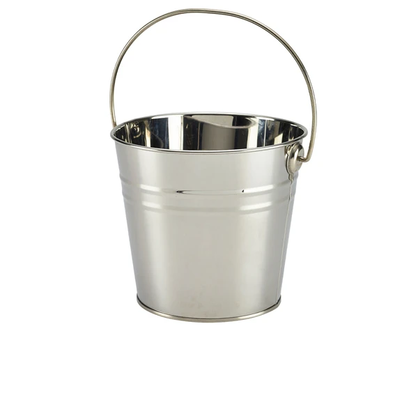Serveringsspand i rustfrit stål 16 cm Dia SSB16 by Genware color Sort