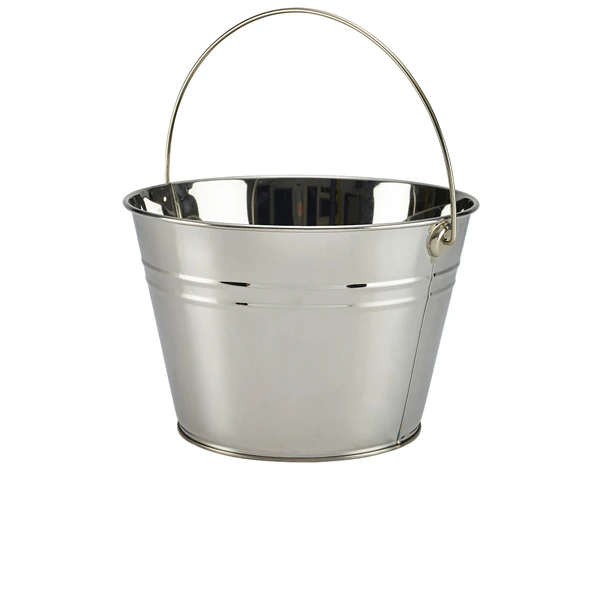 Serveringsspand i rustfrit stål 25 cm Dia SSB25 by Genware color Sort