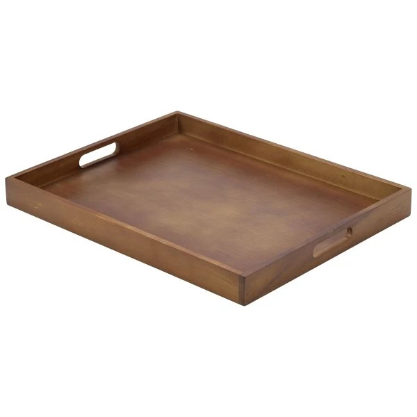 Tjenerbakke Træ 49 x 38.5 x 4.5cm BT4938 by Genware color Sort