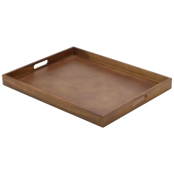 Tjenerbakke Træ 53.5 x 42.5 x 4.5cm BT5342 by Genware color Sort