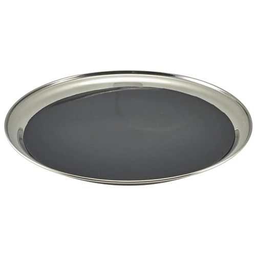 Skridsikker rund tjenerbakke 30 cm 52039NS by Genware color Sort