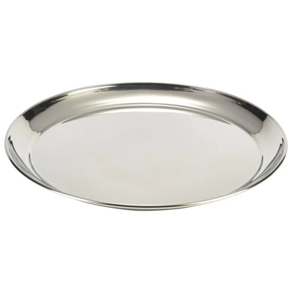 Rund tjenerbakke i stål 35cm 52139GW by Genware color Sort