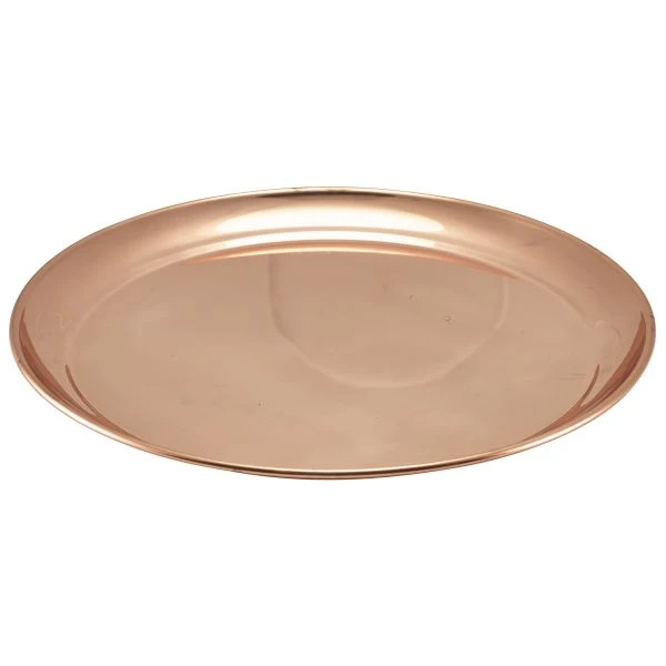 Rund tjenerbakke i kobber 30 cm 52039C by Genware color Sort