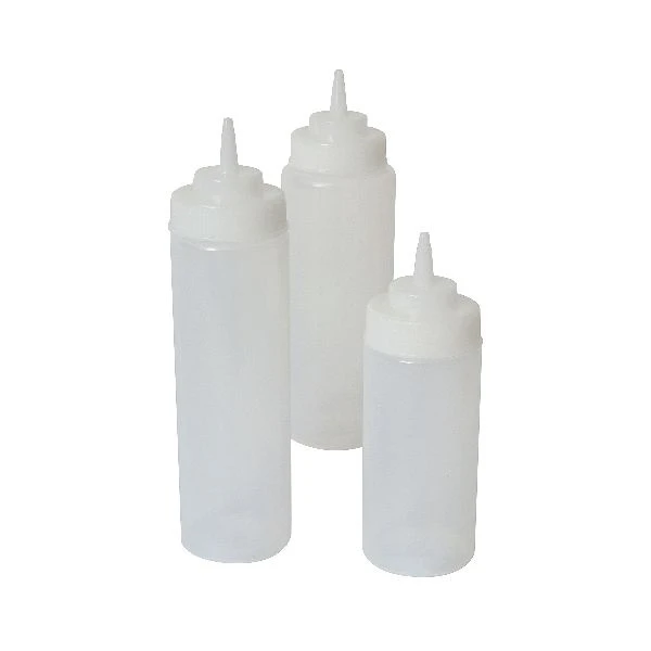 Dressingflaske med bred hals klar 94 cl SQBW32C by Genware color Sort