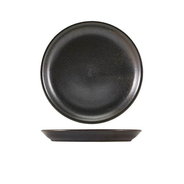 Cinder Sort Coupe Tallerken 19cm - Terra CP-PBK19 by Genware color Sort