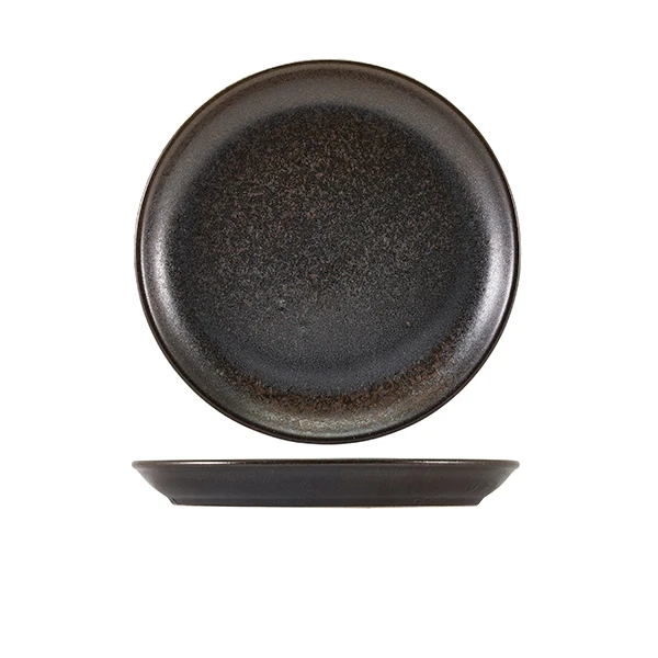 Cinder Sort Coupe Tallerken 24cm - Terra CP-PBK24 by Genware color Sort