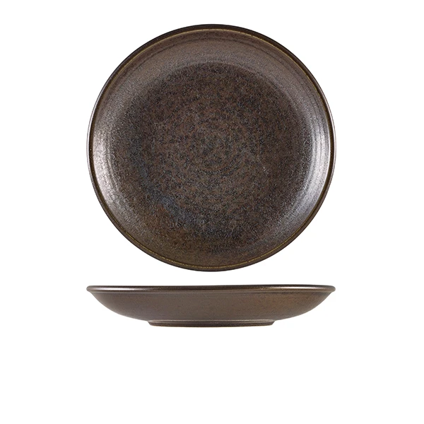 Cinder Sort Dyb Coupe Tallerken 25cm - Terra DC-PBK25 by Genware color Sort