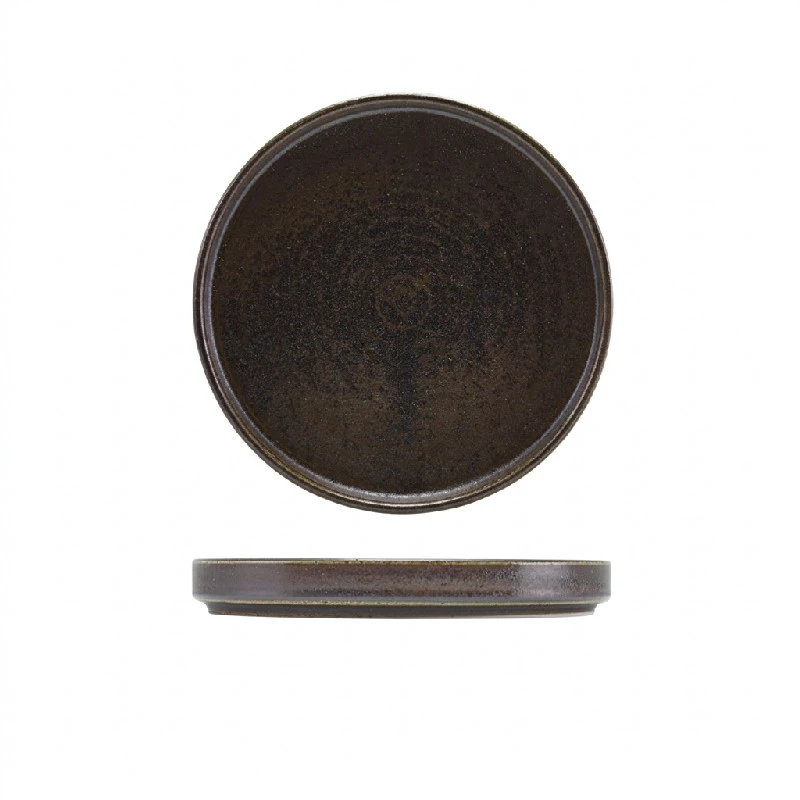 Cinder Sort Præsentations Tallerken lav 21cm - Terra LP-PBK18 by Genware color Sort