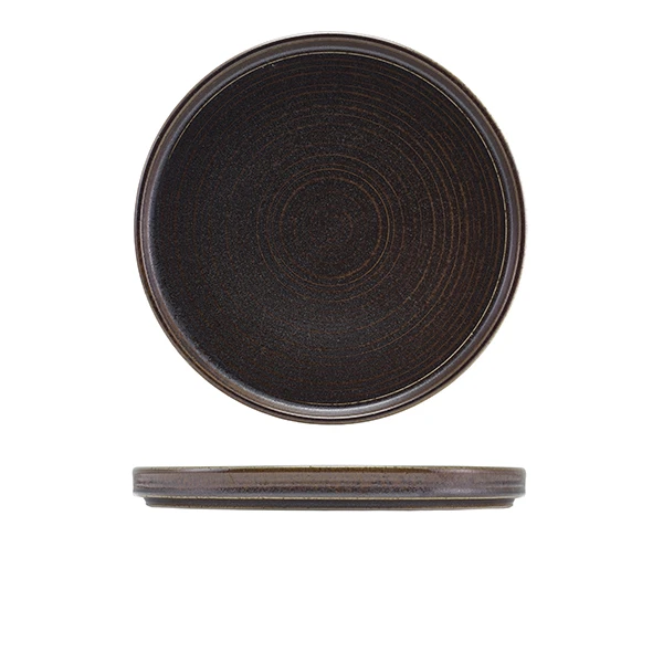 Cinder Sort Præsentations Tallerken lav 25cm - Terra LP-PBK25 by Genware color Sort