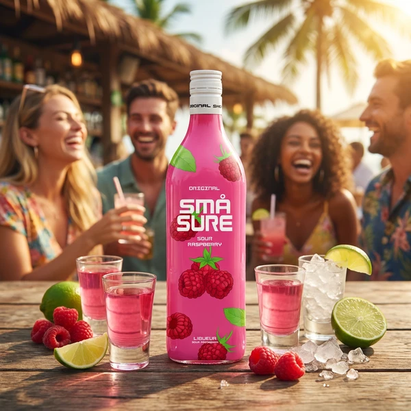 Små Sure Raspberry 100 cl 64895 by SMÅ color Sort