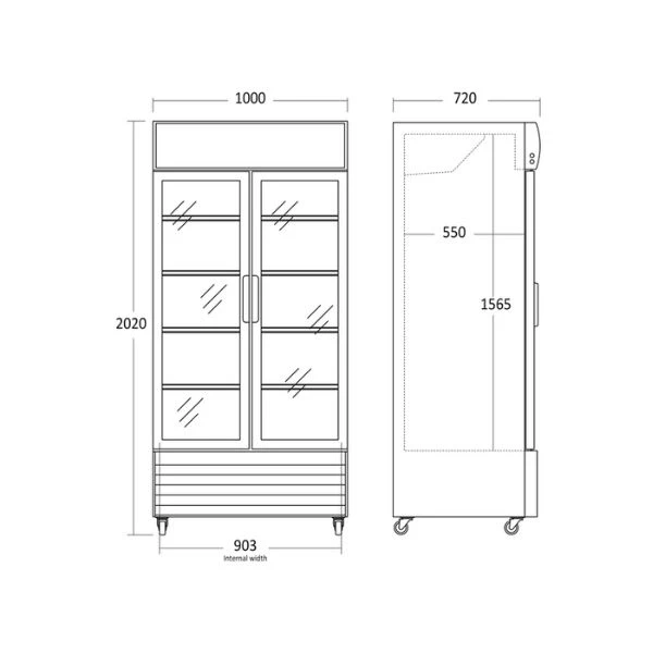 Display køleskab - SD 1002 BHE - Scandomestic 26311002BHE10000 by Scandomestic color Sort