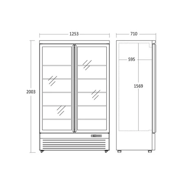 Display køleskab - SD 809 BE - Scandomestic 25311110000SD809BE by Scandomestic color Sort