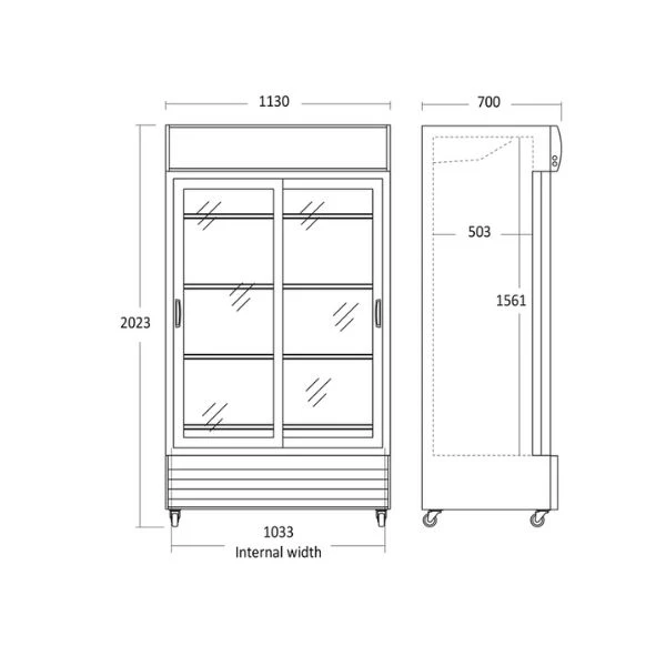 Display køleskab - SD 1002 BSLE - Scandomestic 26311002BSLE10000 by Scandomestic color Sort
