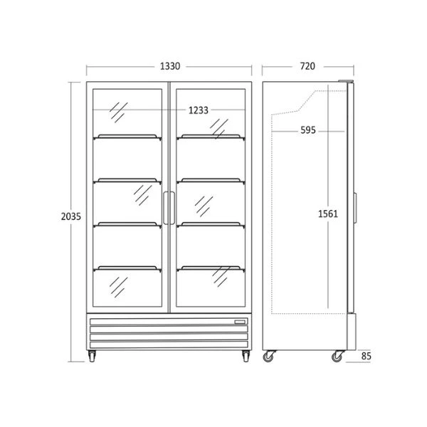 Display køleskab - SD 1326 BE - Scandomestic 26311110000SD1326BE by Scandomestic color Sort