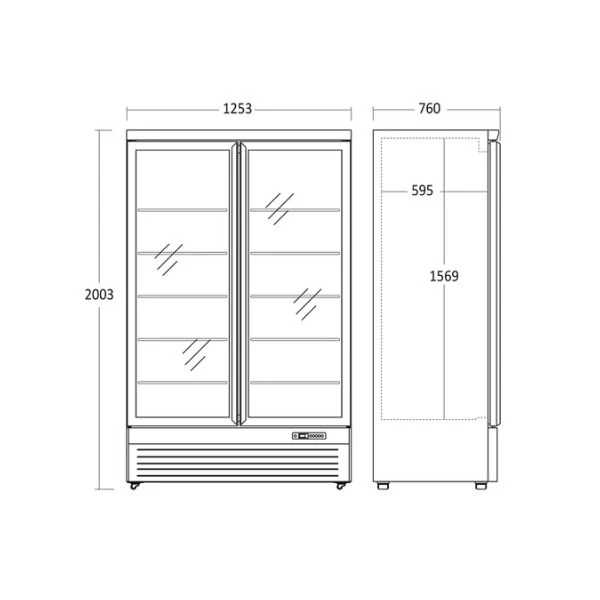 Display fryseskab - KF 1006 BE - Scandomestic 25324010000KF1006BE by Scandomestic color Sort
