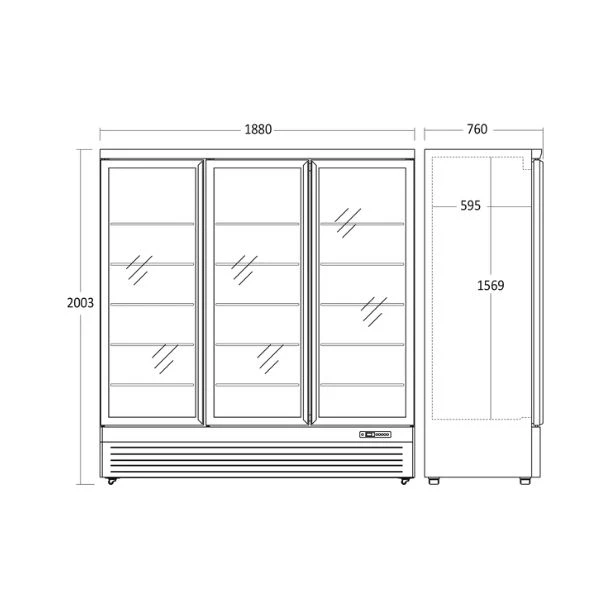 Display fryseskab - KF 1563 BE - Scandomestic 25324010000KF1563BE by Scandomestic color Sort