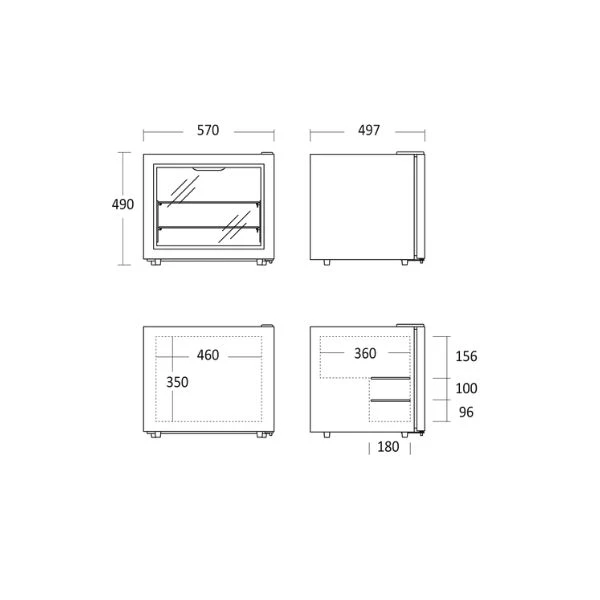 Display fryseskab - SD 46 E - Scandomestic 27320046E10000 by Scandomestic color Sort