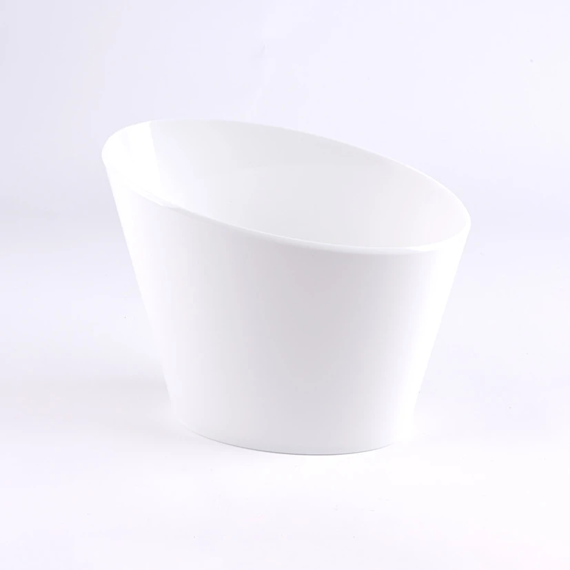Oval flaskekøler i hvid akryl 5 liter 391/2-hvid  color Sort