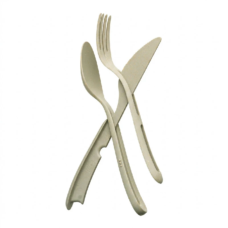 Klikk Bestik (Kniv, Gaffel og Spiseske) - Dessert Sand 8003700 by Koziol color Sort