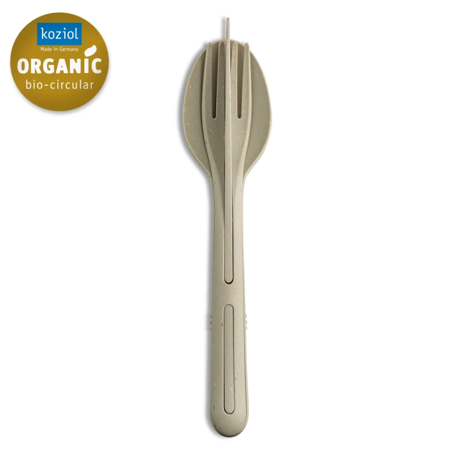 Klikk Bestik (Kniv, Gaffel og Spiseske) - Dessert Sand 8003700 by Koziol color Sort