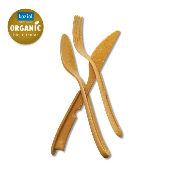 Klikk Bestik (Kniv, Gaffel og Spiseske) - Wood 8003702 by Koziol color Sort
