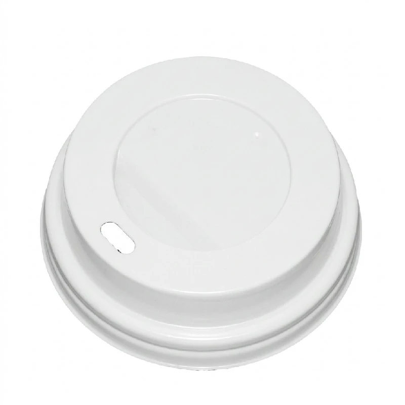 Plastlåg Ø80 mm Hvid Bionedbrydeligt til kaffebæger 100 stk. ML118709 by Multiline color Sort