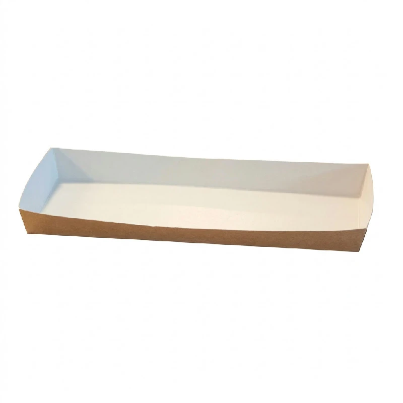 Pølsebakke 200x90x20 mm med Kant Brun 100 stk. ML125421 by Multiline color Sort