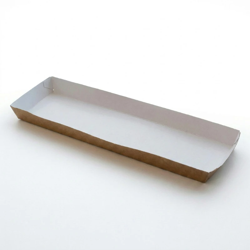 Pølsebakke XXL 330x90x20 mm med Kant Brun ML126247 by Multiline color Sort