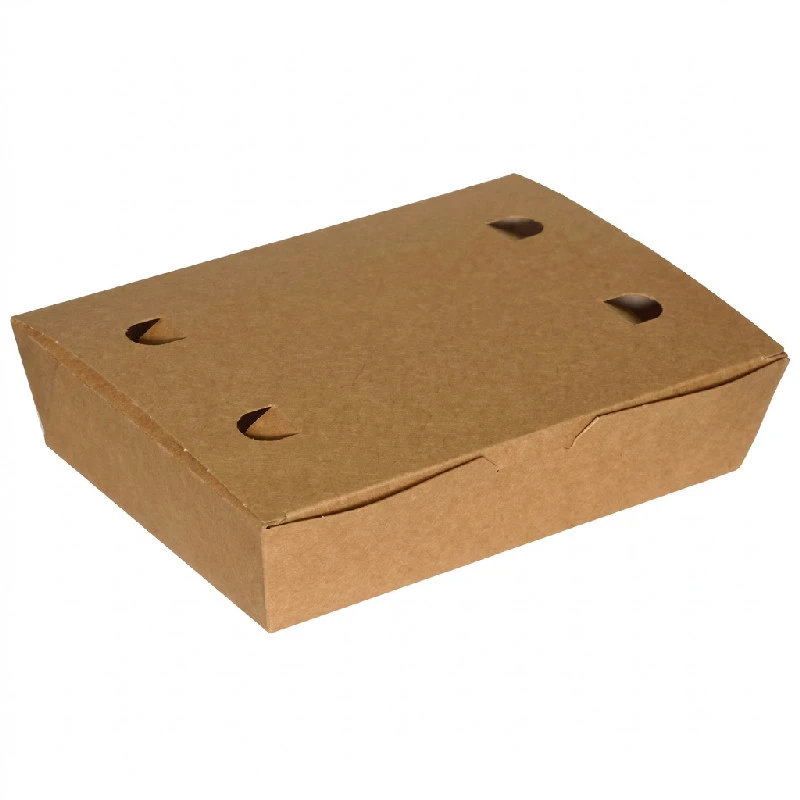 Pølseæske Stor 200x140x50 mm Brun/Hvid 100 stk. ML126201 by Multiline color Sort